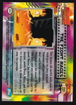 THE FIGHT RAGES #35 Topps Pokemon Card Mewtwo Strikes Back - Image 2