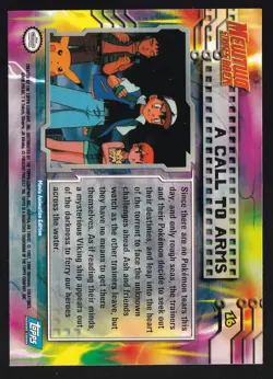 A CALL TO ARMS #16 Topps Pokemon Card Mewtwo Strikes Back Blue Logo - Image 2