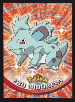 NIDORINA - # 30 - TOPPS SERIES 1 - Red LOGO - Pokemon Card - NM - Image 1