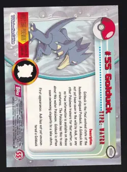 GOLDUCK - # 55 - TOPPS SERIES 1 - Red LOGO - Pokemon Card - NM - Image 2
