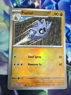 Pupitar (Master Ball Pattern) 048/131 Pokemon TCG Prismatic Evolutions Holo Card - Image 1