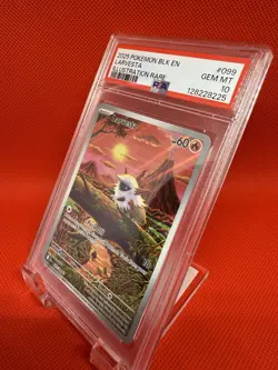 Pokemon TCG Larvesta Illustration Black Bolt Card 099/086 English PSA 10 - Image 3