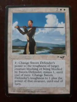 MTG 1 x Sworn Defender - Alliances - Image 1