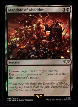 Mandate of Abaddon 040/168 Rare Surge Foil Warhammer 40K MTG Near Mint - Image 1