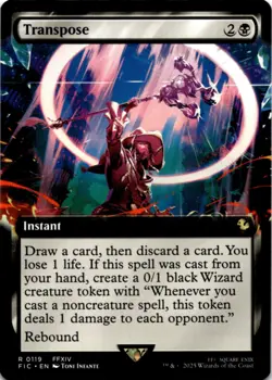 MTG Transpose (Extended Art) Normal NM Commander: FINAL FANTASY Magic 119 - Image 1