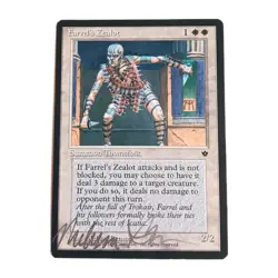 Silver Signed Farrel's Zealot Fallen Empires M/Nm Vintage MTG - Image 1