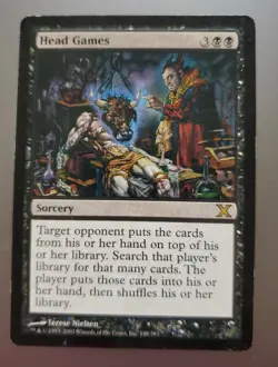 Head Games 10th Edition Rare Black Sorcery MTG - Image 1