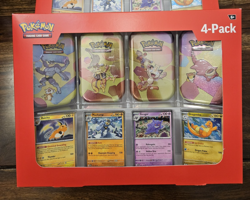PACK 1 Pokemon 4 Mini Tins + 4 Promo Cards - 151 SAMS CLUB - Image 1