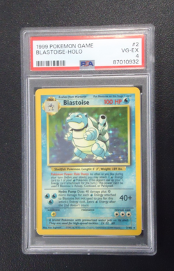 1999 POKEMON Blastoise 2/102 TCG Base Set Holo PSA VG-EX 4 - Image 1