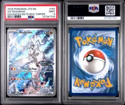Pokemon TCG 2025 Journey Together N’S RESHIRAM 167/159 Stamped Box Topper PSA 9 - Image 3