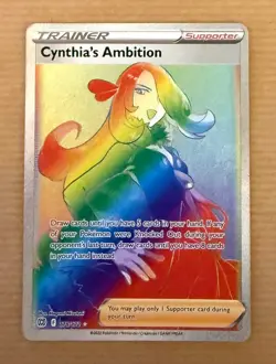 Pokemon TCG Cynthia's Ambition - 178/172 - SWSH Brilliant Stars - Secret Rare NM - Image 1