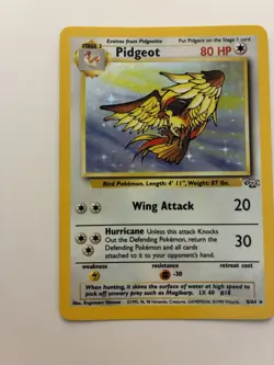Pokemon TCG Pidgeot Jungle Holo Card 8/64 Unlimited Rare - Image 3