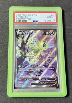 Pokemon Celebi V 245 Alternate Art Fusion Strike PSA 10 GEM MINT - Image 1