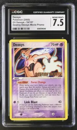 Deoxys Movie Promo CGC 7.5 NEAR MINT+ Pokemon (2005) EX Deoxys #16/107 - Image 1