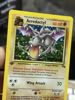 #2 1st Edition Aerodactyl 1/62 Fossil 1999 Holo Rare WOTC Pokemon - Image 5