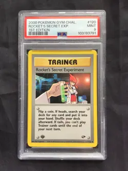 Pokemon: Gym Challenge 1st Ed. Uncommon Rocket's Secret Experiment 120/132 PSA 9 - Image 2