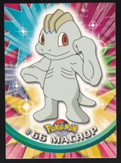 1999 Topps Pokemon Machop #66 Non Foil TV Animation Series 1 Red Logo - Image 1