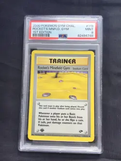 Pokemon: Gym Challenge 1st Edition: Rocket's Minefield Gym 119/132 PSA 9 - Image 1