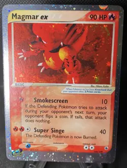 Pokemon Tcg Magmar EX 100/109 Ruby and Sapphire Holo LP - Image 1