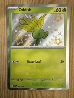 Oddish 092/091 Scarlet & Violet Paldean Fates Pokemon TCG - NM - Image 1