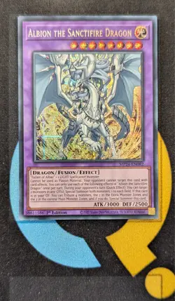 MP24-EN082 Albion the Sanctifire Dragon Prismatic Secret Rare 1st Edition YuGiOh - Image 1