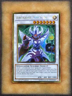 Yugioh Arcanite Magician PGL3-EN060 Gold Rare 1st Ed NM - Image 1