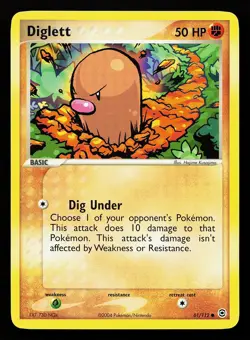Diglett 61/112 Common EX FireRed & LeafGreen Pokemon Card - Image 1