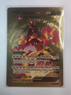 Pokemon Gold Foil Charizard VMAX V Evolution SMP 26-44 586 HP Card - Image 1