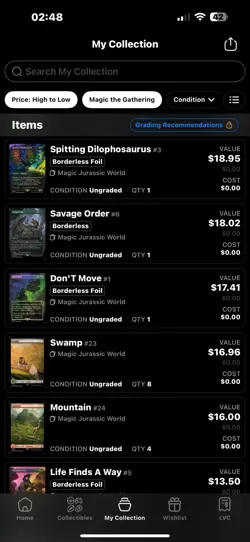Magic the Gathering Jurassic Park Card Set Near Mint NM Condition - Image 5