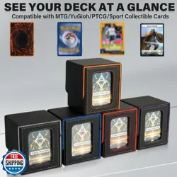 Jaffzora Card Deck Box for MTG Commander, Card Storage Box for Trading Cards, - Image 2