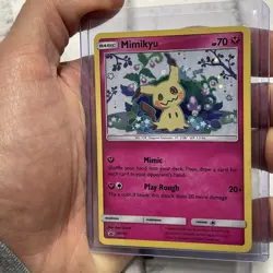 Mimikyu Promo SM163 Team Up Blister Pokemon Card Sun & Moon Holo LP Pokemon TCG - Image 2