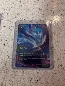 Riftbound TCG League Of Legends Origins Epic Fox Fire 256/298 NM Card Ahri - Image 3