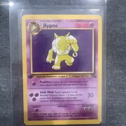 Pokemon TCG Hypno Fossil Card 23/62 1st Edition Rare LP excellent condition - Image 1