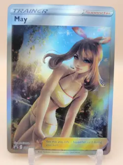❤ May Trainer Pokemon Anime Waifu Card Girl Foil Doujin Holo ACG❤ - Image 1