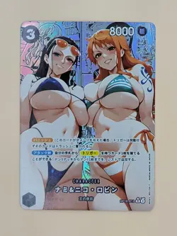 ❤ NAMI NICO ROBIN Manga One Piece Anime Waifu Card Girl Foil Doujin Holo ACG❤ - Image 1