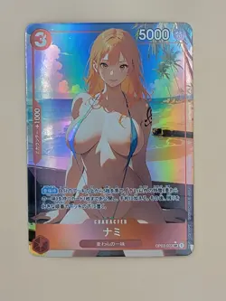 ❤ NAMI Bikini One Piece Anime Waifu Card Girl Foil Doujin Holo ACG❤ - Image 1