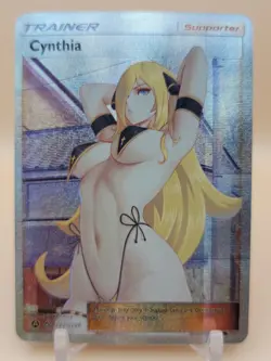 ❤ CYNTHIA Trainer Pokemon Anime Waifu Card Girl Foil Doujin Holo ACG❤ - Image 1