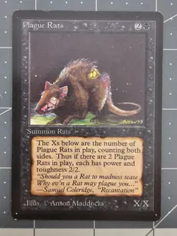 MTG ⭐ Beta Edition ⭐ Plague Rats ⭐ Vintage Legacy ⭐ - Image 1