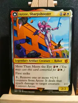 Arcee, Sharpshooter - Universes Beyond: Transformers Mythic - NM (see pics) MTG - Image 1