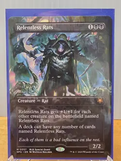 MTG Bloomburrow, Special Guest, Relentless Rats #57 - Borderless - Image 1