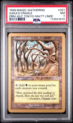 Magic The Gathering Gaea's Cradle - 1999 World Championship MTG Tokyo PSA 7 - Image 1