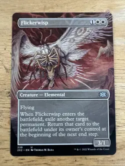 MTG. Flickerwisp. Borderless. Double Masters 2022. Pack Fresh - Image 1