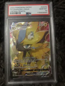 Zeraora VMAX GG42/GG70 Pokemon TCG Crown Zenith PSA 10 - Image 1
