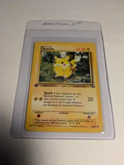 1999 Pokemon Jungle 1st Edition Pikachu #60/64 Heavy Play* - Image 1