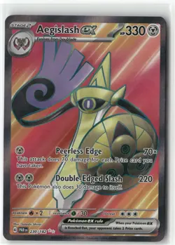 Aegislash ex, Pokemon SV04: Paradox Rift Ultra Rare, 230/182 NM - Image 1