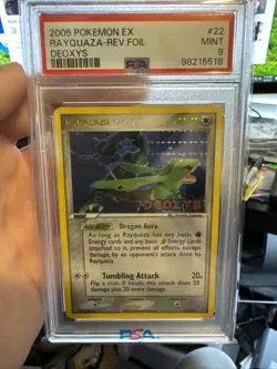 Pokemon Rayquaza EX Deoxys Reverse Holo Rare #22 PSA 9 Mint - Image 1