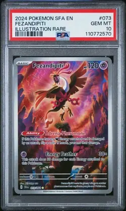 PSA 10 FEZANDIPITI ILLUSTRATION RARE #073 POKEMON TCG SHROUDED FABLE - Image 2