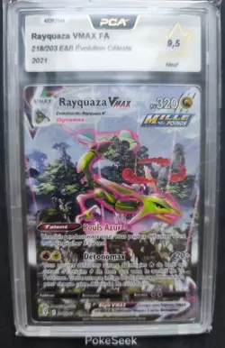 Carte Pokemon Gradee Rayquaza VMAX 218/203 Evolution Celeste PCA 9,5 FRENCH FR - Image 1