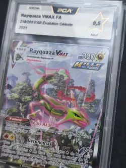 Carte Pokemon Gradee Rayquaza VMAX 218/203 Evolution Celeste PCA 9,5 FRENCH FR - Image 2