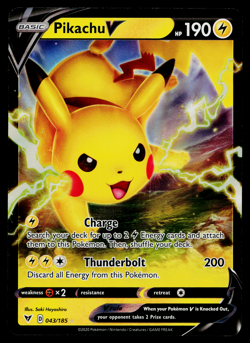 PIKACHU V 043/185 VIVID VOLTAGE POKEMON TCG - Image 1